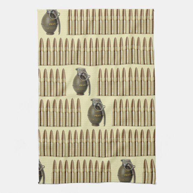 Linge De Cuisine motif des munitions et des grenades (Vertical)