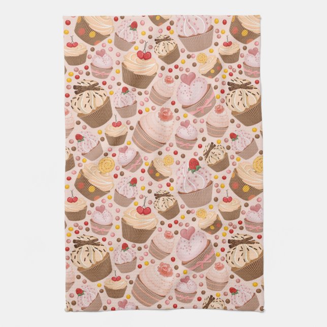 Linge De Cuisine Motif des petits gâteaux de célébration (Vertical)