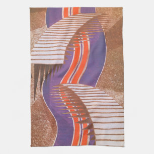 Linge De Cuisine Motif d'escalier en pochoir Art Déco vintage jazz