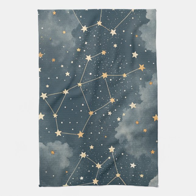 Linge De Cuisine Motif d'étoile de constellation céleste (4) (Vertical)