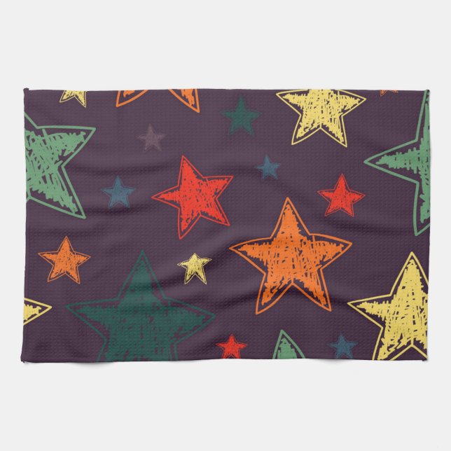 Linge De Cuisine Motif d'étoiles (Horizontal)