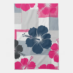 Linge De Cuisine Motif d'Hibiscus Tropical de Côte (13)