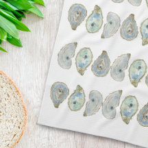 Motif d'huîtres d'aquarelle côtière