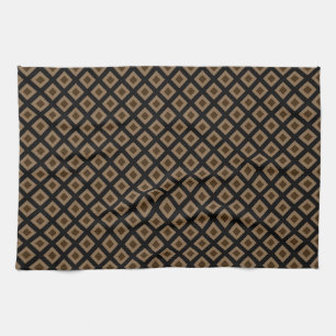Linge De Cuisine Motif diamant chameau moderne 