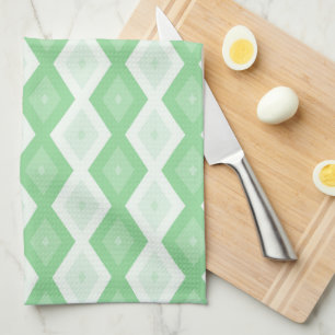Linge De Cuisine Motif diamant vert pomme