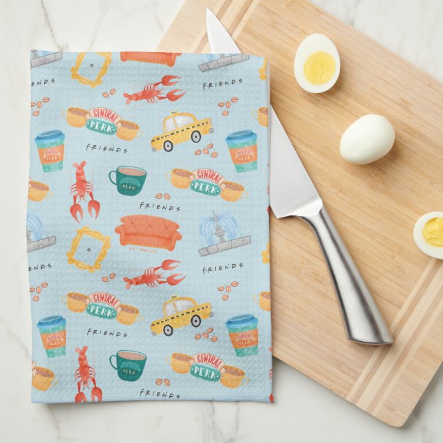 Linge De Cuisine Motif d'icônes Classiques FRIENDS™ (Quart Plié)