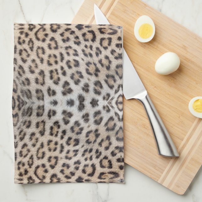 Linge De Cuisine Motif d'impression de fourrure de léopard guépard  (Quart Plié)