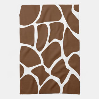 Linge De Cuisine Motif d'impression de girafe dans Brown foncé