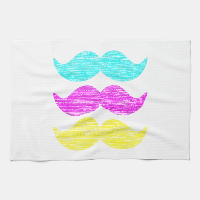 Linge De Cuisine Motif d'impression de moustache couleur CMY (Horizontal)