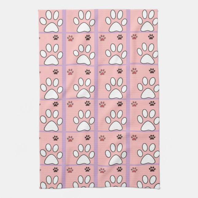Linge De Cuisine Motif Dog Paw (Vertical)