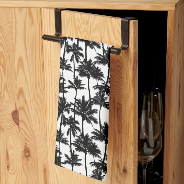 Linge De Cuisine Motif d'ombre Palm Tree (Pliage en tiers)