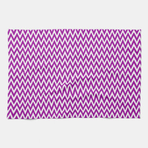 Linge De Cuisine Motif élégant chevron violet