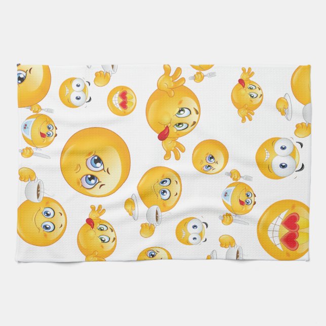 Linge De Cuisine Motif Emoji (Horizontal)