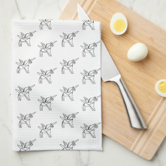 Linge De Cuisine Motif en cristal géométrique de licorne de