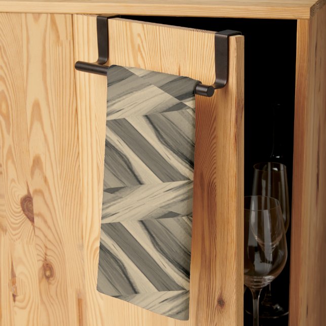 Linge De Cuisine Motif en marbre Brown complexe (Pliage en tiers)