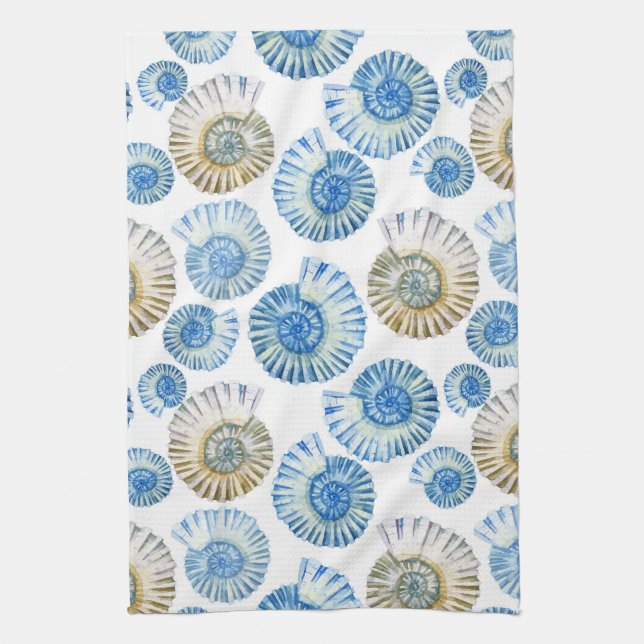 Linge De Cuisine Motif en pastel 2 de coquillage (Vertical)