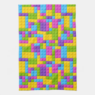 Linge De Cuisine Motif en plastique de blocs de construction