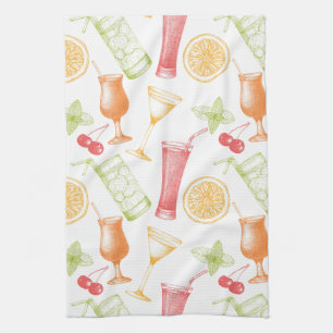 Linge De Cuisine Motif esquissé de cocktail