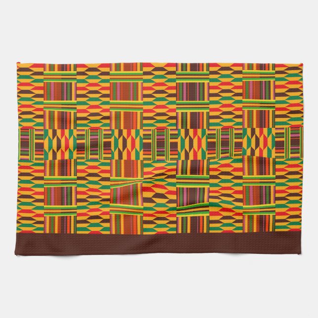 Linge De Cuisine Motif ethnique coloré de Kente (Horizontal)