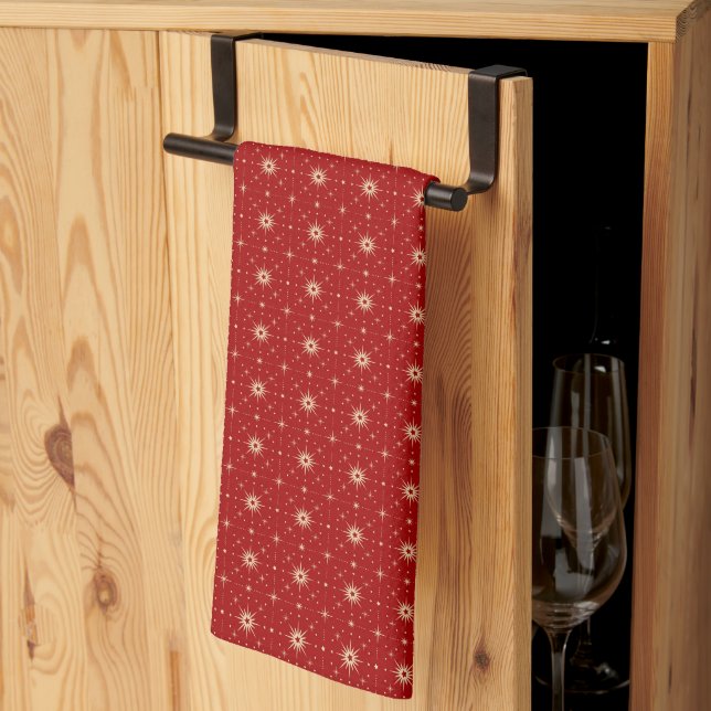 Linge De Cuisine Motif étoile vintage (Pliage en tiers)