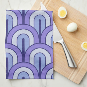 Linge De Cuisine Motif éventail géométrique rétro dégradé