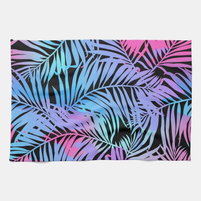 Linge De Cuisine motif feuille (Horizontal)