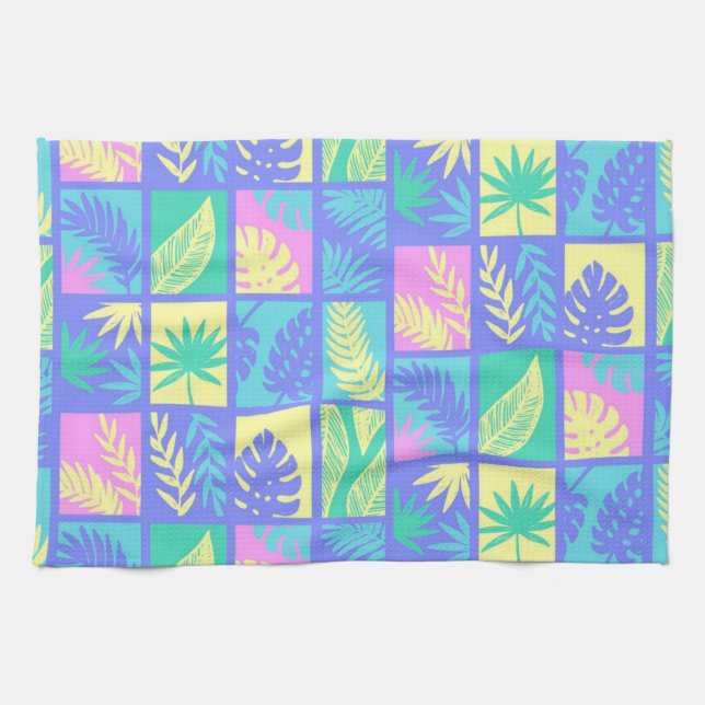 Linge De Cuisine motif feuille (Horizontal)