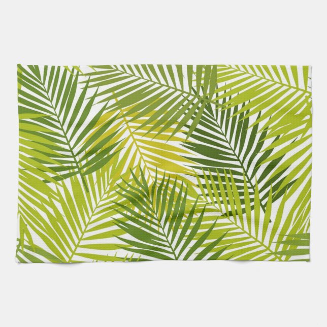 Linge De Cuisine motif feuille (Horizontal)
