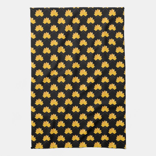 Linge De Cuisine Motif feuille (Vertical)