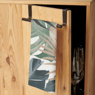 Linge De Cuisine Motif Feuille de la jungle tropicale n° 13 (Couleu