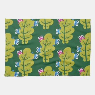 Linge De Cuisine Motif Feuille vert mignon