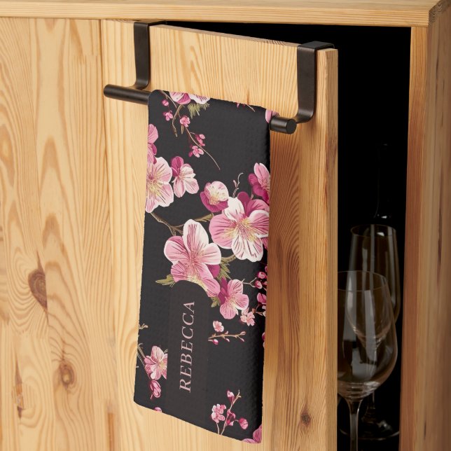 Linge De Cuisine Motif Fleur de Cerisier Sakura (Pliage en tiers)