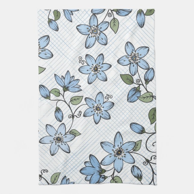 Linge De Cuisine Motif floral 2 (Vertical)