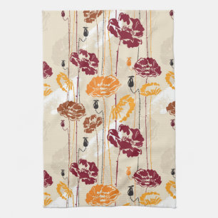 Linge De Cuisine Motif floral 4 d'élégance abstraite