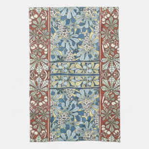 Linge De Cuisine Motif floral au marronnier Art nouveau vintage