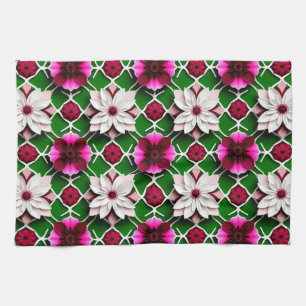 Linge De Cuisine Motif floral avec des fleurs colorées