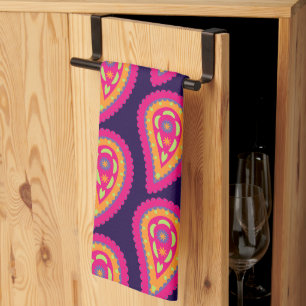 Linge De Cuisine Motif Floral Boho Rose