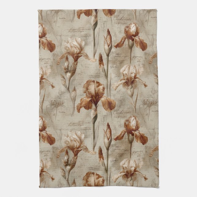 Linge De Cuisine Motif floral botanique vintage (4) (Vertical)