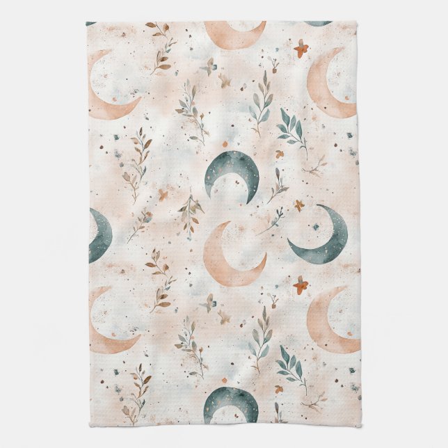 Linge De Cuisine Motif floral céleste (6) (Vertical)