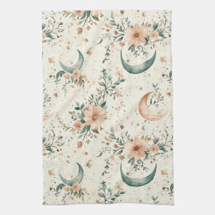 Linge De Cuisine Motif floral céleste (8)