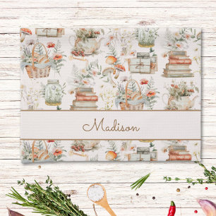 Linge De Cuisine Motif Floral Champignon Fantaisiste Cottagecore