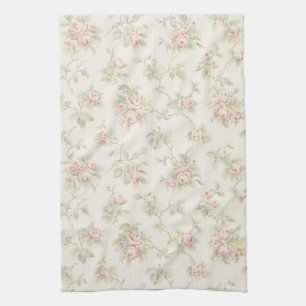 Linge De Cuisine Motif floral Cottagecore de rose rose vintage