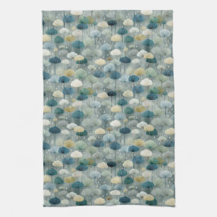 Linge De Cuisine Motif floral de jardin de pluie serein (1)