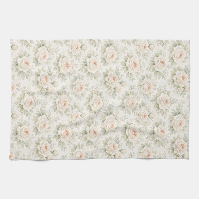 Linge De Cuisine Motif floral de mariage (Horizontal)