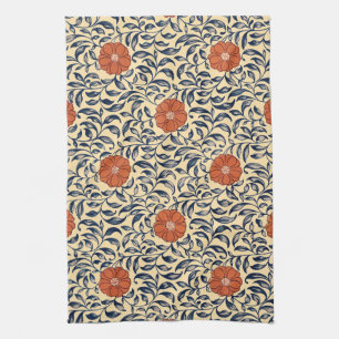 Linge De Cuisine Motif floral de pivoine chinoise Art nouveau vinta