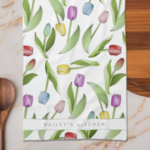 Motif floral de tulipe coloré moderne personnalisé