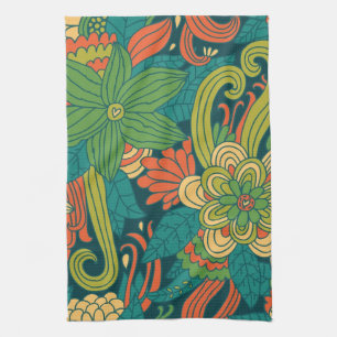 Linge De Cuisine Motif floral d'été