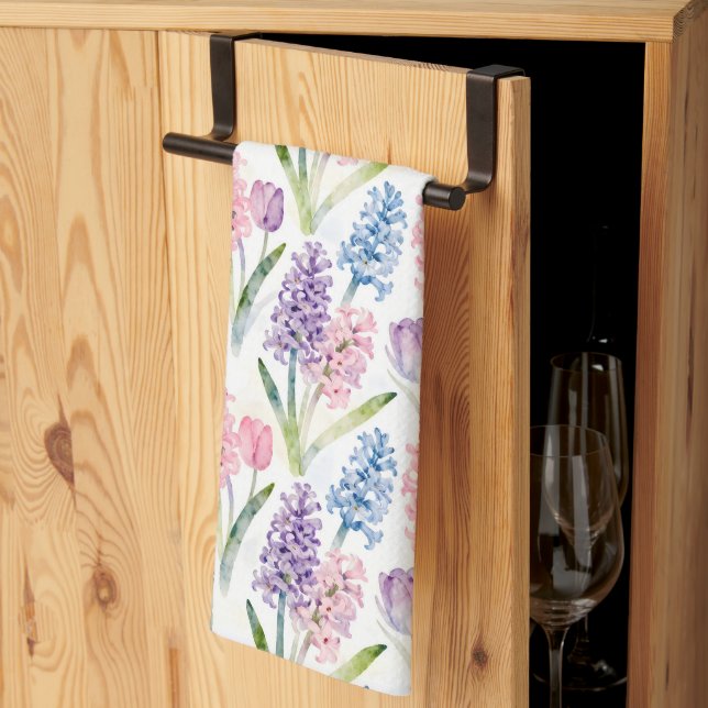 Linge De Cuisine Motif floral printanier (Pliage en tiers)