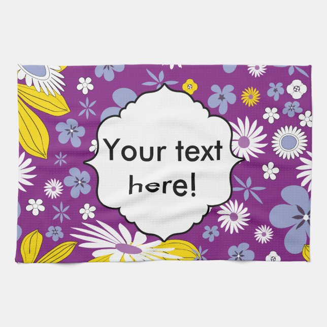 Linge De Cuisine Motif floral sans âme (Horizontal)