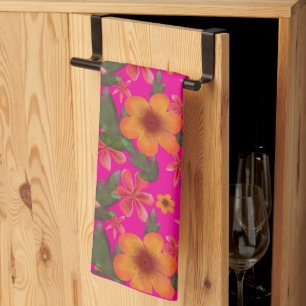 Linge De Cuisine Motif floral sans couture Fleurs rouges Botanique